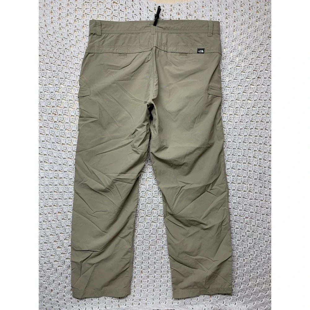 The North Face Pants Men's Tag  36 Short Apprx W37 L29 Beige Hiking ‎ 100%Nylon